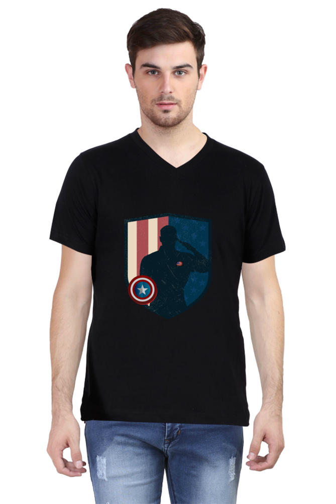 Captain America Cotton Half-Sleeve T-Shirt