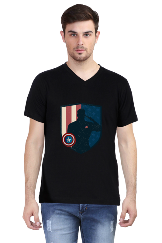 Captain America Cotton Half-Sleeve T-Shirt